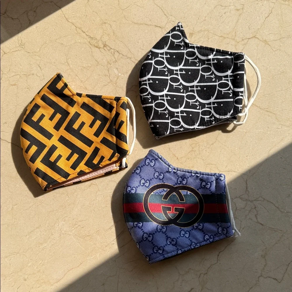Face Mask Set - Black, Yellow, Blue